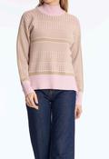 Leo &amp; Ugo High-Neck Sweater in Pink/Gold image