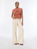 iBlues Fune Knitted Top in Pink Floral