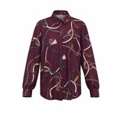 Emme Parole Blouse in Bordeaux Buckles Print image