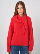 Repeat Fine-Knit Cashmere Triangle Scarf in Blossom