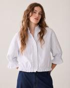Rich &amp; Royal Striped Blouse with Ruffles