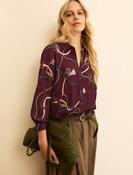 Emme Parole Blouse in Bordeaux Buckles Print