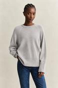 Gant Wool Cashmere C-Neck Jumper in Grey Melange image