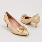 Le Babe Kitten Heel in Luce Gold