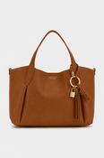Guess Melody Satchel Shopper in Caramel image