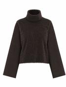 Emme Balia Faux Fur Short Coat in Dark Brown image