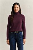Gant Ribbed Turtleneck in Darkened Wine image