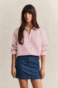 Gant Classic Poplin Striped Shirt in Deep Grape Purple