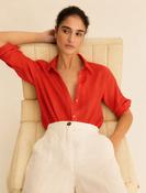 Emme Girello Linen Shirt in Red
