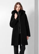 Cinzia Rocca Alpaca Wool Parka in Black