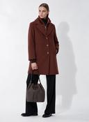 Cinzia Rocca Cinzia Rocca Wool Coat in Burgandy image