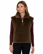 OakWood Yasmine Faux Fur with Collar in Chocolate