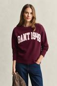 Gant Graphic C-Neck Sweat in Darkened Wine