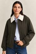 Gant Padded Bomber Jacket in Dark Moss Green image