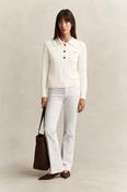 Gant Lambswool Cable Knit Rugger in Cream image