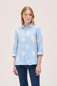 Rosso35 Printed Oversized Shirt in Cornflower image