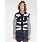 iBlue Sapore Knited Gilet in NavyWhite