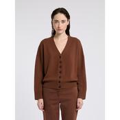 Marella Adepto V-Neck Cashmere Cardigan in Caramel image