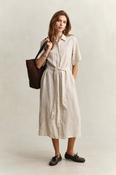 Gant Striped Shirt Dress in Oat Beige image