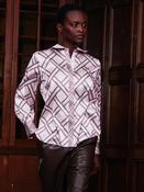 Herzen Shirt Collar Blouse in Sakura Burgundy image