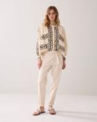Summum Embroidered Blouse in Cream image