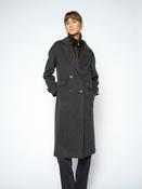 Mos Mosh Alva Loisa Mock Neck Coat in Antracite