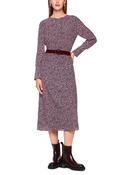 MarcCain Maxi Dress with Polka Dot Print in Winetasting image