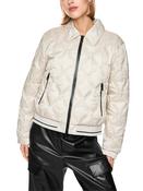 MarcCain Quilted Jacket with Contrasting Details in Beige