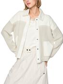 MarcCain Cardigan with Denim Detail in Beige