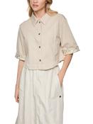 MarcCain Short Denim Blouse in Beige