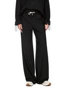 MarcCain WELKOM Pull-On Pinstripe Trousers in Black/White image
