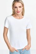Rich &amp; Royal Figure Hugging Ribbed Shirt