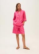 Rosso35 Garment-Dye Linen Shirt in Raspberry image