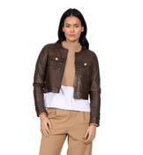 Oakwood Susan Leather Jacket in Chocolate image
