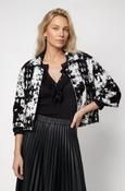 Monari Knitted Cape with Jacquard Pattern