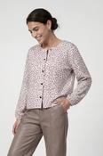 Monari Cardigan with Leopard Pattern in Taupe Pattern