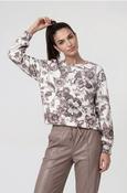 Monari Sweatshirt with Floral Pattern in Taupe Pattern