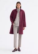 Rosso35 Long alpaca coat in Wine image