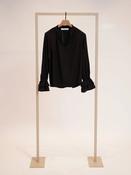 Herzen Tunic Puffer Sleeve Blouse in Black