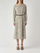 MaxMara MstPiroghe Dress in Ivory/Black image