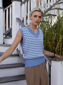 Varley Antonella Knit Vest in Infinity Blue