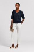 Peserico Pure Cotton V-Sweater in NAVY image