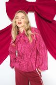 Pom Sara Ribbon Blouse in Pink image