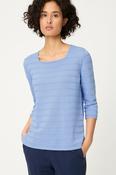 Olsen Sweater with Square Neckline in Cloud Blue