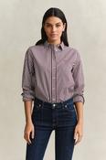 Gant Striped Classic Poplin Shirt in Darkened Wine image
