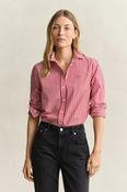 Gant Classic Regular Striped Poplin Shirt in Ruby Red image