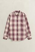 Gant Relaxed Flannel Shirt in Refined Pink image