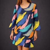 Dressed in colourful brushstrokes