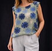 Green and blue floral jumper image
