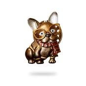 Dapper Frenchie Enamel Brooch image